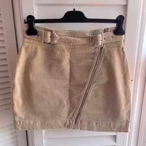 URBAN OUTFITTERS corduroy asymmetrical zip skirt